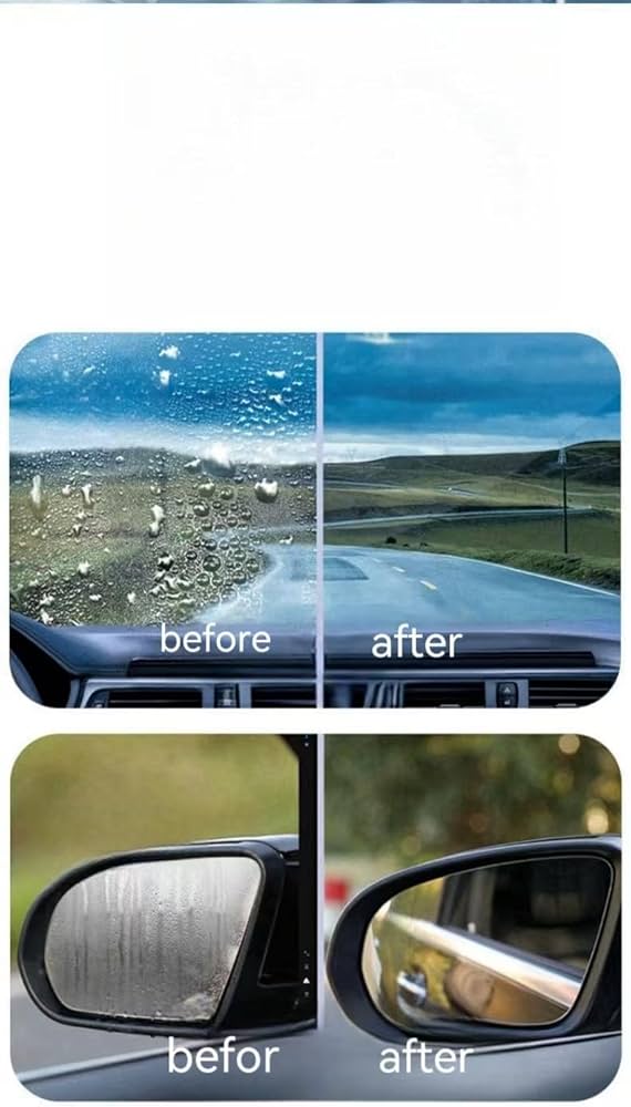 Automotive Oil Film Cleaning Brush - Powerful Windshield Cleaner & Oil Film Remover,120ml Car Glass Oil Film Water Stain Removal, Auto Windshield Glass Oil Film Cleaner (1PC)